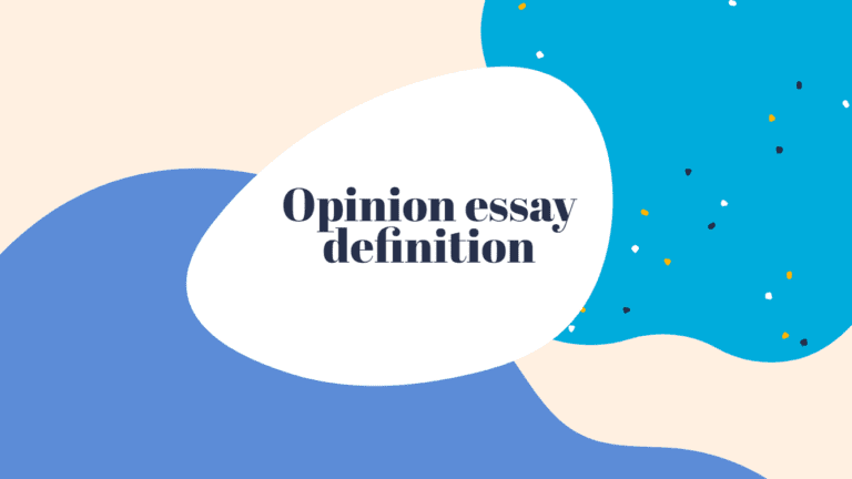 definition of opinion essay